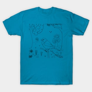 Birdie in a Forest T-Shirt